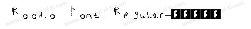 Roodo Font Regular字体转换